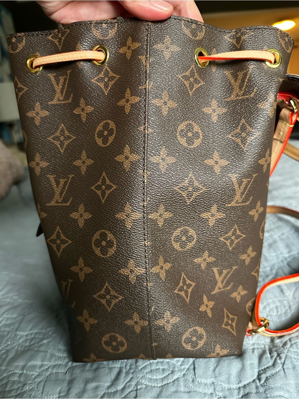 Backpack with leather straps - Picture 7 of 9